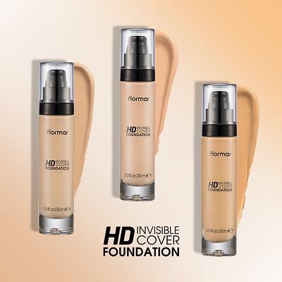 FLORMAR INVISIBLE COVER HD FOUNDATION - 010 Pink Porcelain - The Beauty &  Make up Studio Clonmel